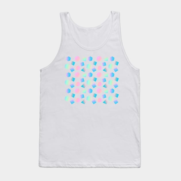 Kawaii Pastel Dice Print Tank Top by Jujufox